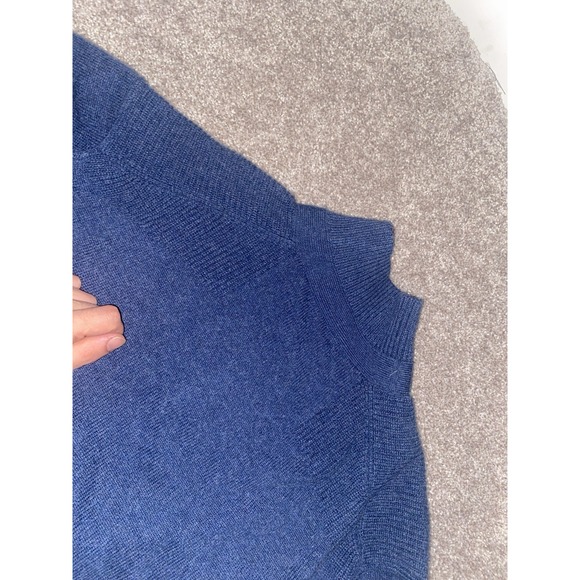 Orvis Charles F Orvis Signature Sweater XXL Wool Cashmere Blend Turtle Neck Blue - Picture 9 of 10